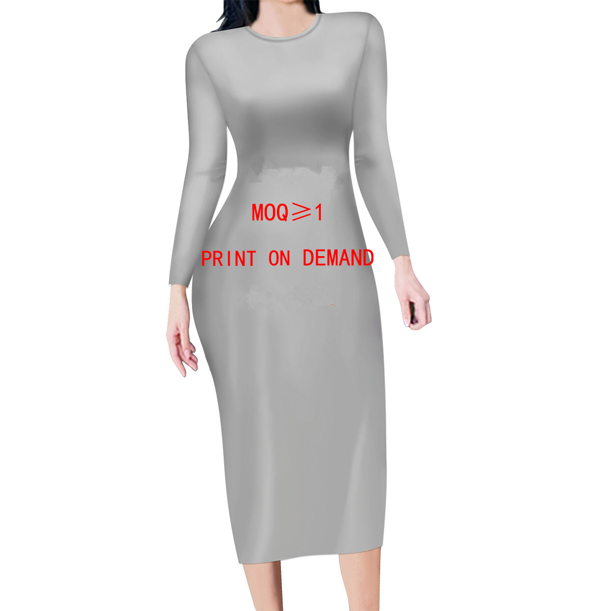 Custom Floral Long-sleeved Dress Custom Floral Long-sleeved Dress